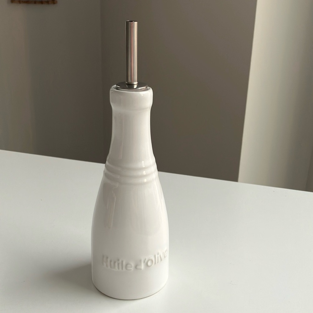 Le Creuset olive oil cruet dispenser